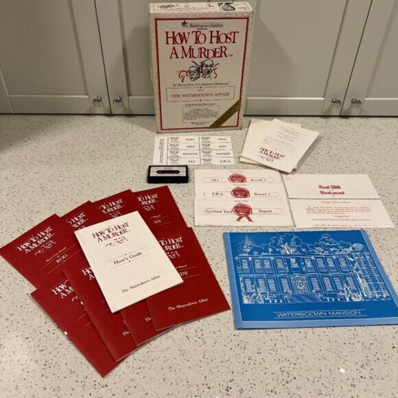 Vintage 1985 HOW TO HOST A MURDER The Watersdown Affair Board Game - Picture 1 of 8